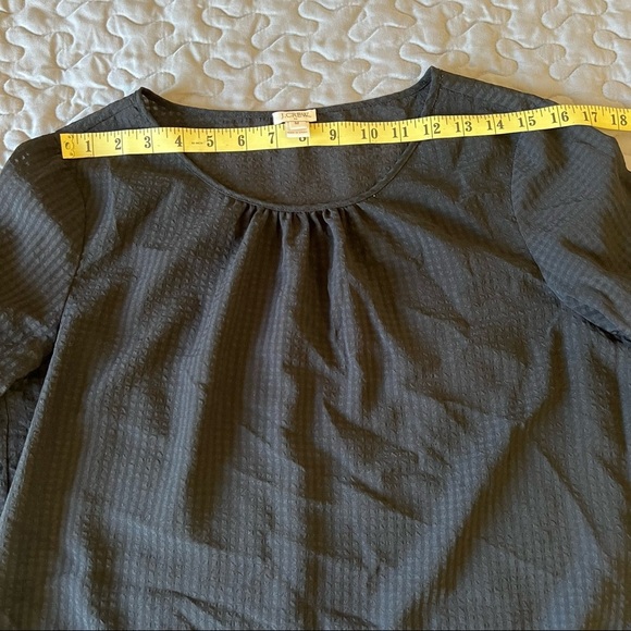J.crew woman’s black blouse, long sleeves, size M - Picture 3 of 10
